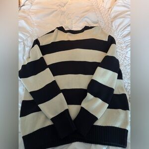 Black and Cream pacsun Striped Sweater